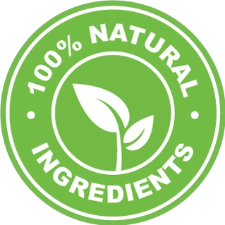 All-natural ingredients certification badge for Giant Max male vitality formula