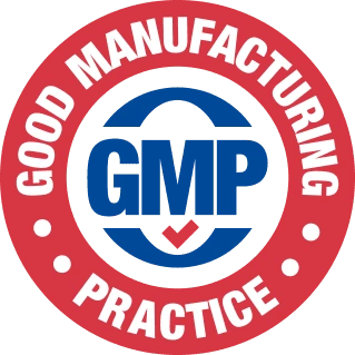 GMP-certified Good Manufacturing Practice badge for Giant Max